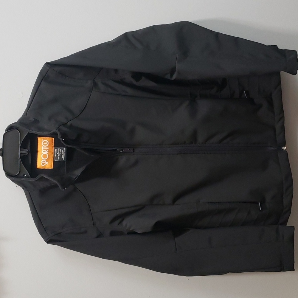 Sporto Black Lightweight, Fleece-Lined Jacket, Medium